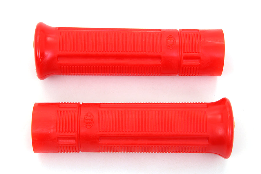 28-0957 - Red Beck Plastic Grip Set by V-Twin