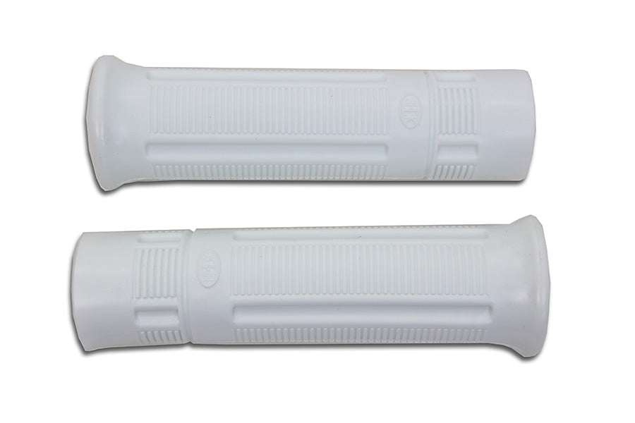 28-0961 - White Beck Plastic Grip Set by V-Twin