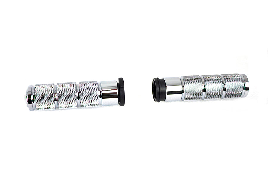 28-0984 - Chrome Retro Throttle by Wire Grip Set by Wyatt Gatling
