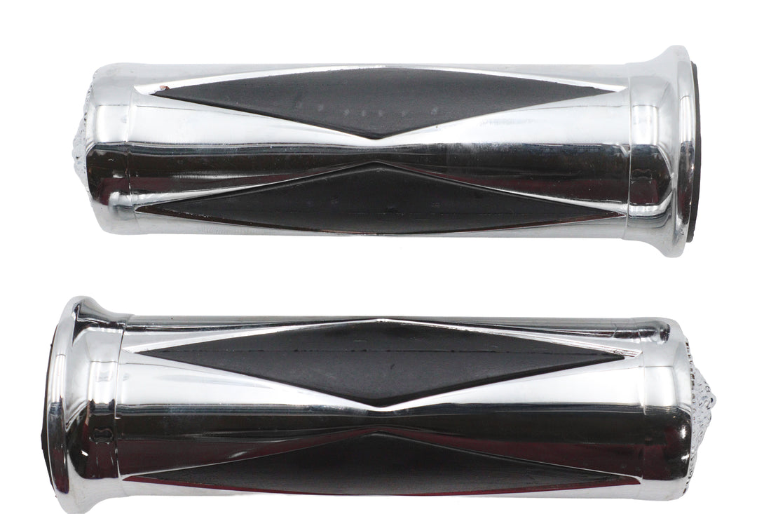 28-3585 - Ultima Diamond Style Grip Set with Chrome Eagle End Cap by Ultima