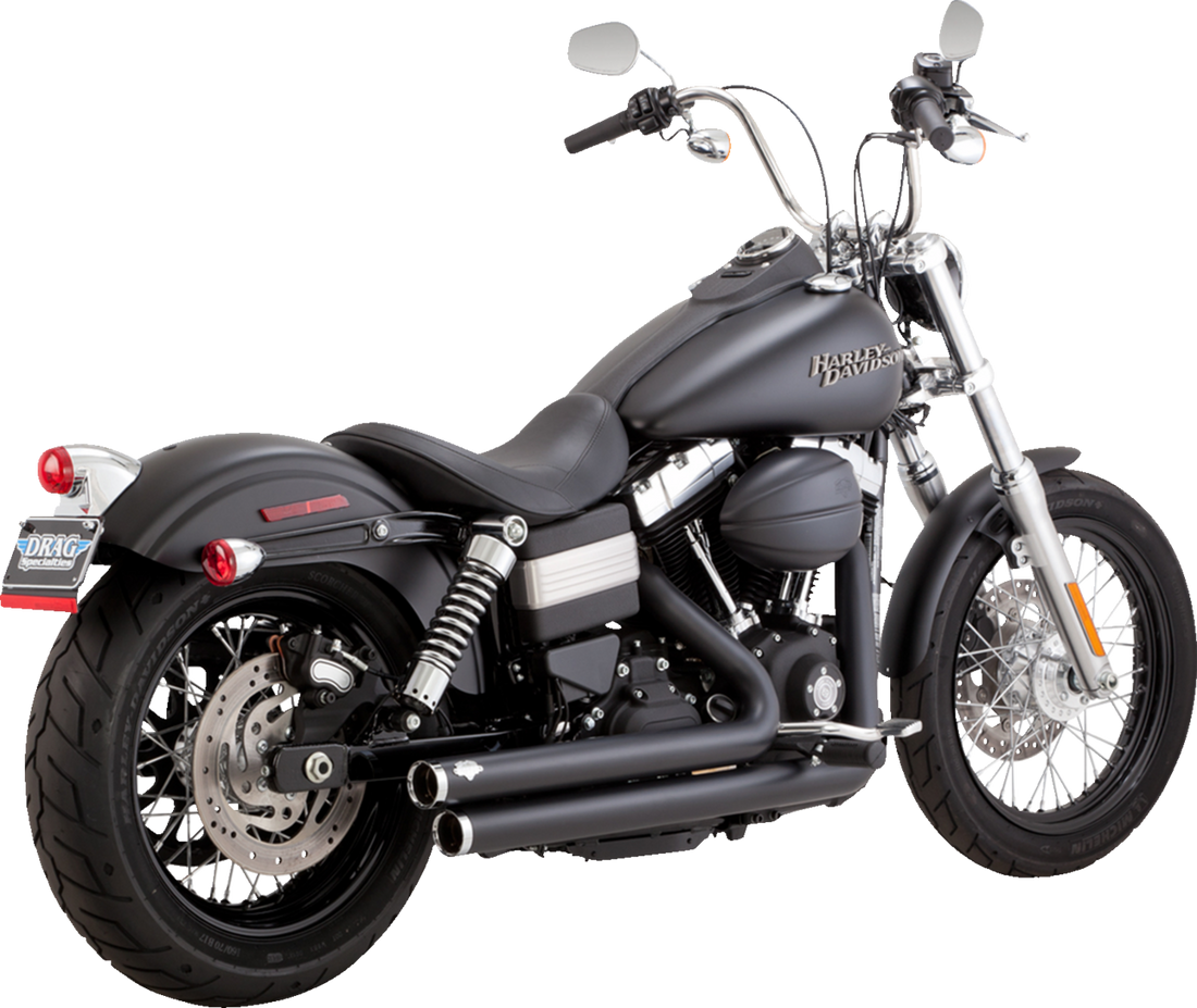 VANCE & HINES Big Shots Staggered Exhaust System - Matte Black 47958