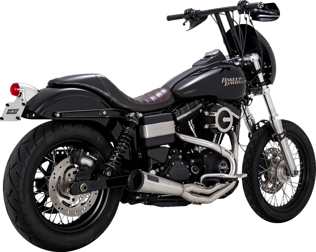 VANCE & HINES 2-into-1 Upsweep Exhaust System - Brushed 27635