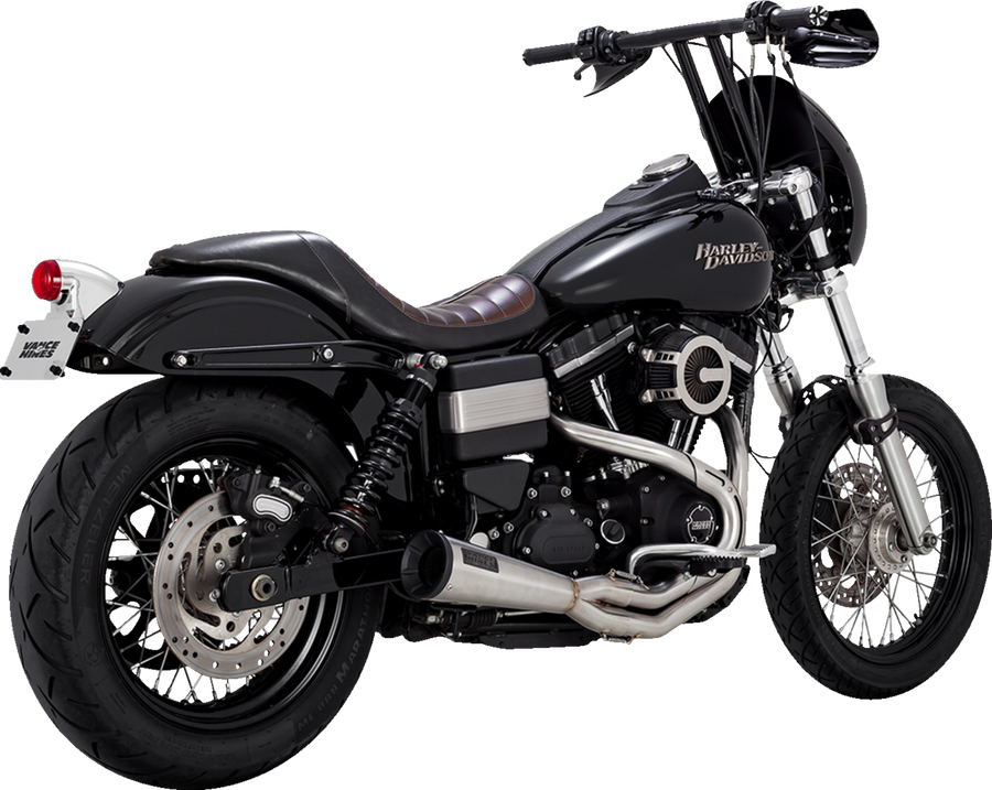 VANCE & HINES 2-into-1 Upsweep Exhaust System - Brushed 27635