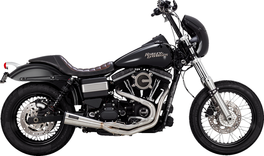 VANCE & HINES 2-into-1 Upsweep Exhaust System - Brushed 27635