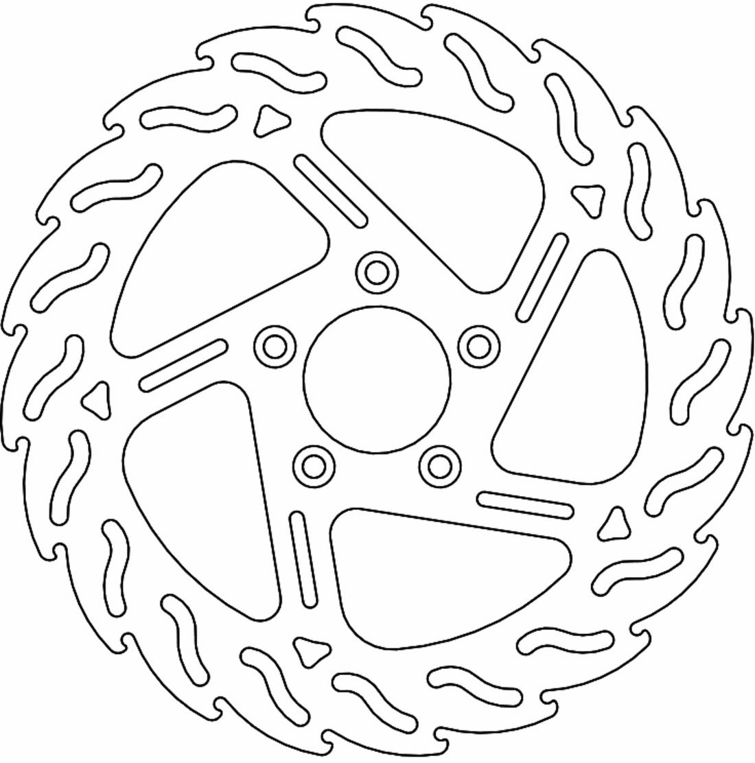MOTO-MASTER Brake Rotor - Front Right - Flame 110745-PU
