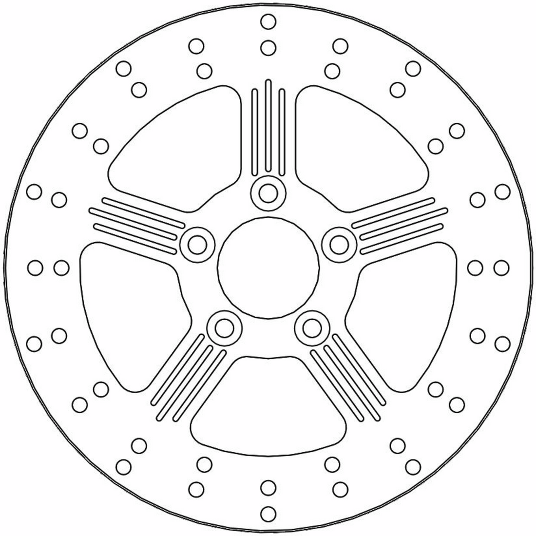 MOTO-MASTER Brake Rotor - Rear - Adrian 110633-PU