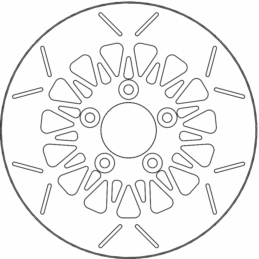 MOTO-MASTER Brake Rotor - Rear - Rialto 110637-PU