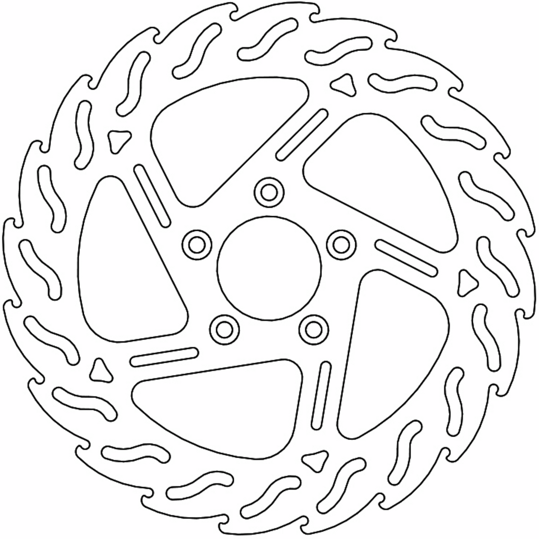 MOTO-MASTER Brake Rotor - Front Left - Flame 110744-PU