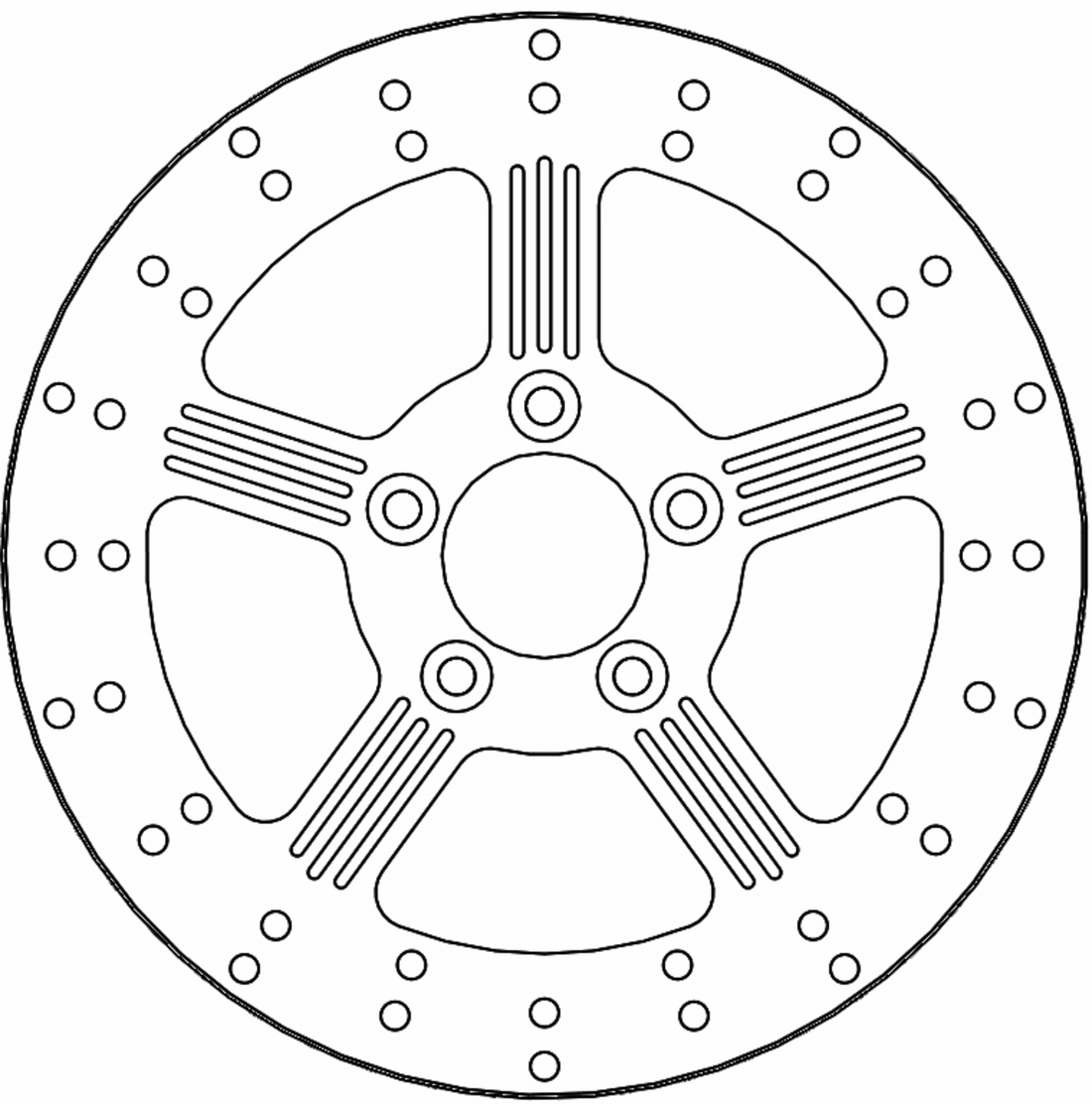 MOTO-MASTER Brake Rotor - Rear - Adrian 110752-PU