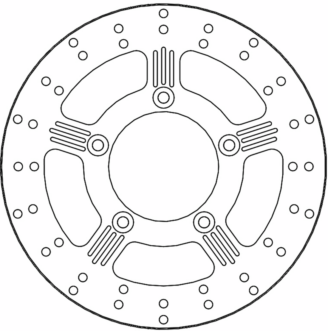 MOTO-MASTER Brake Rotor - Rear - Adrian 110753-PU