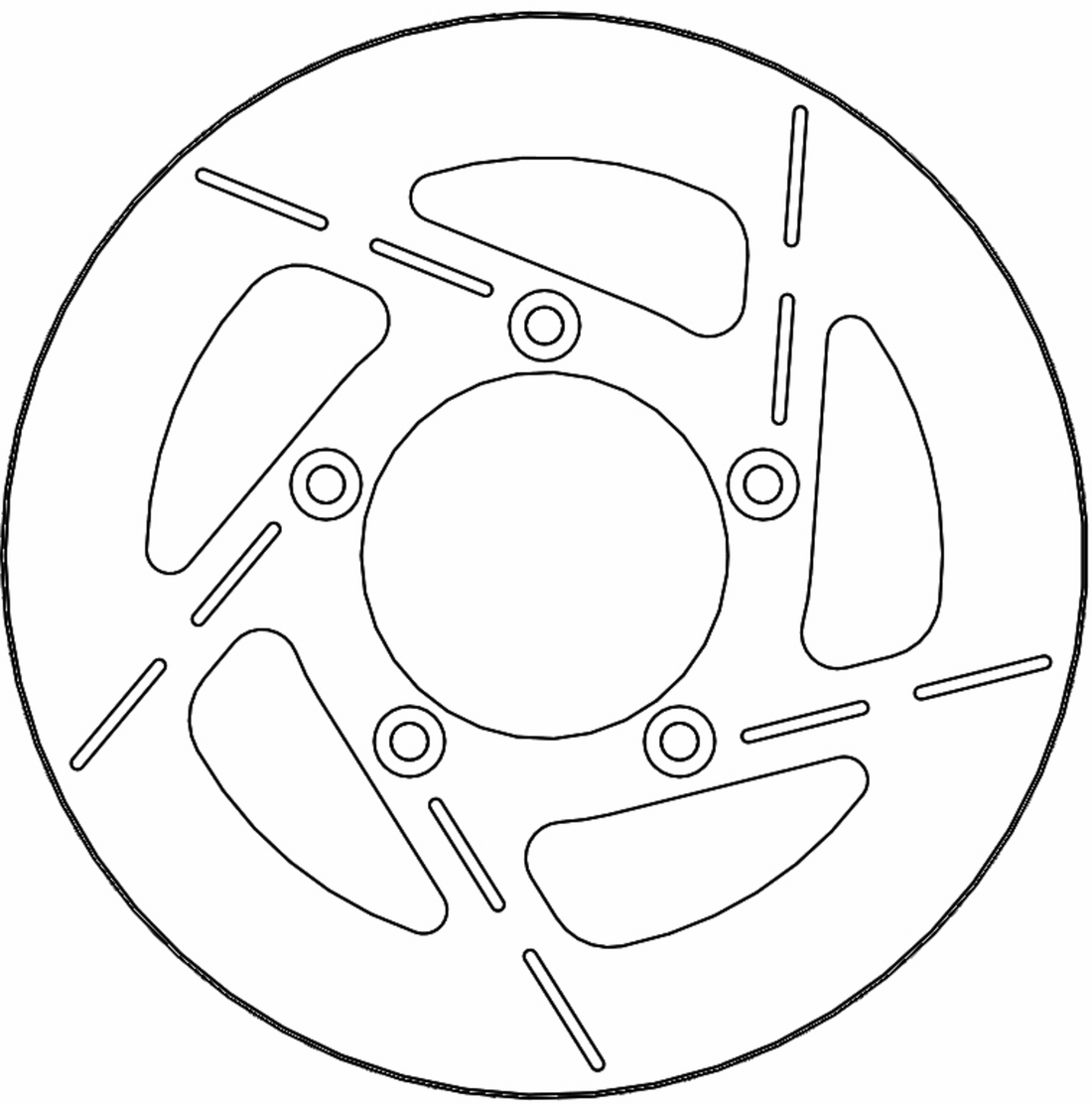 MOTO-MASTER Brake Rotor - Rear - Tulsa 110760-PU