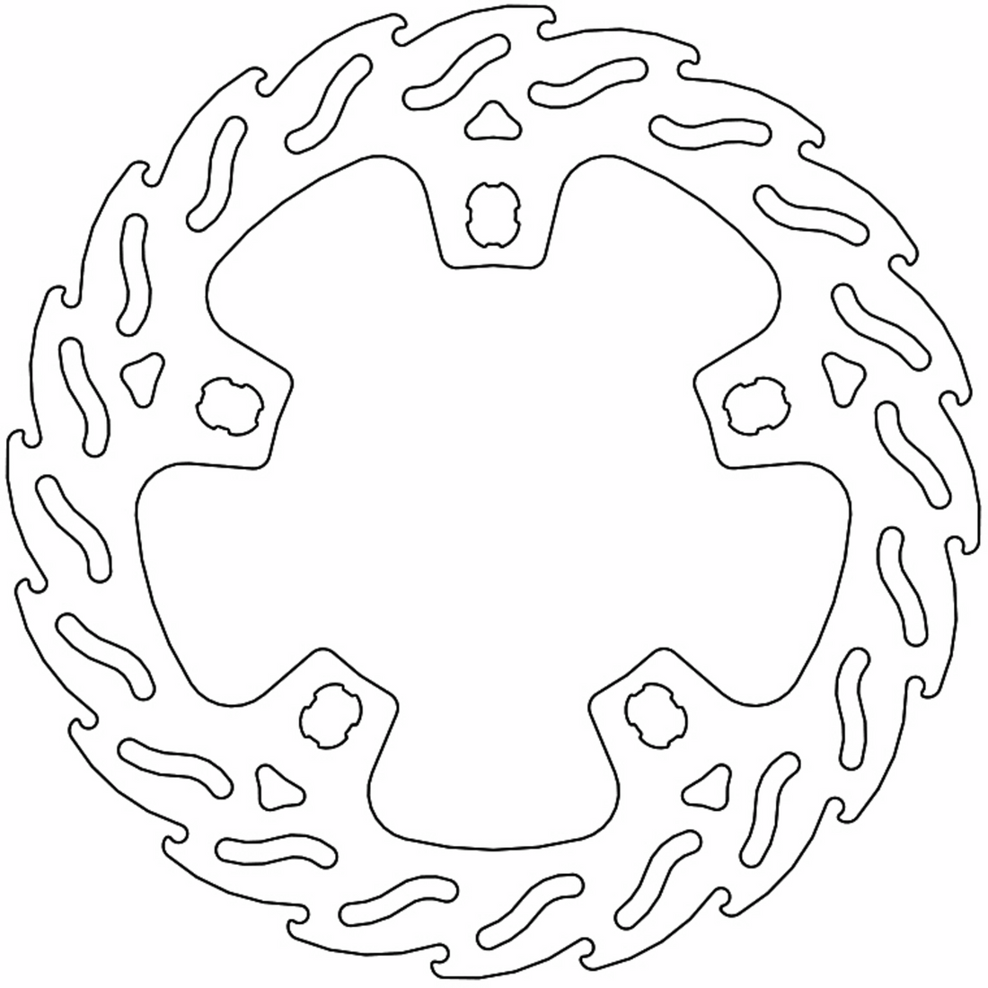 MOTO-MASTER Brake Rotor - Front Left - Flame 110762-PU