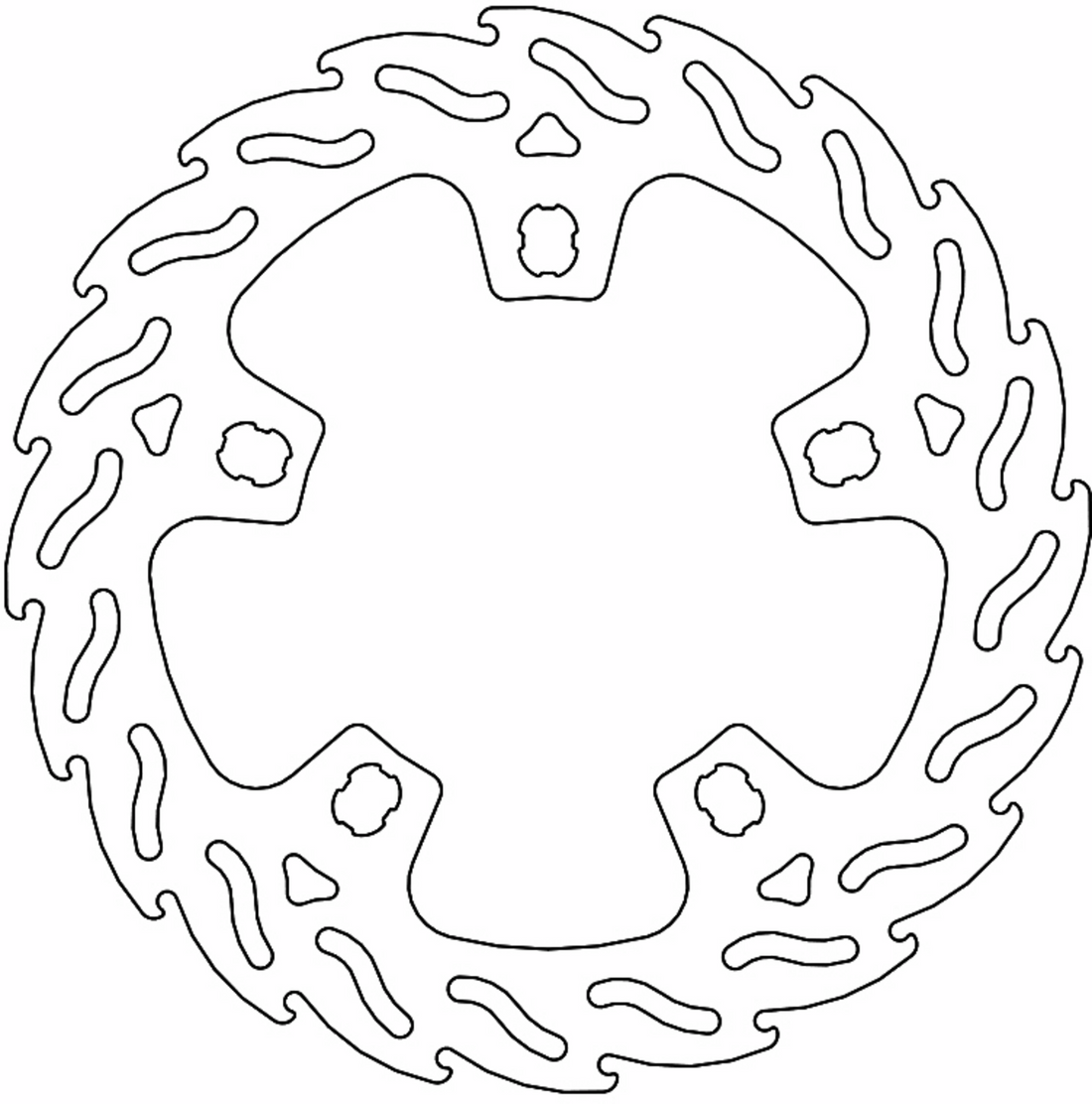 MOTO-MASTER Brake Rotor - Front Right/Front Left - Halo 110764-PU