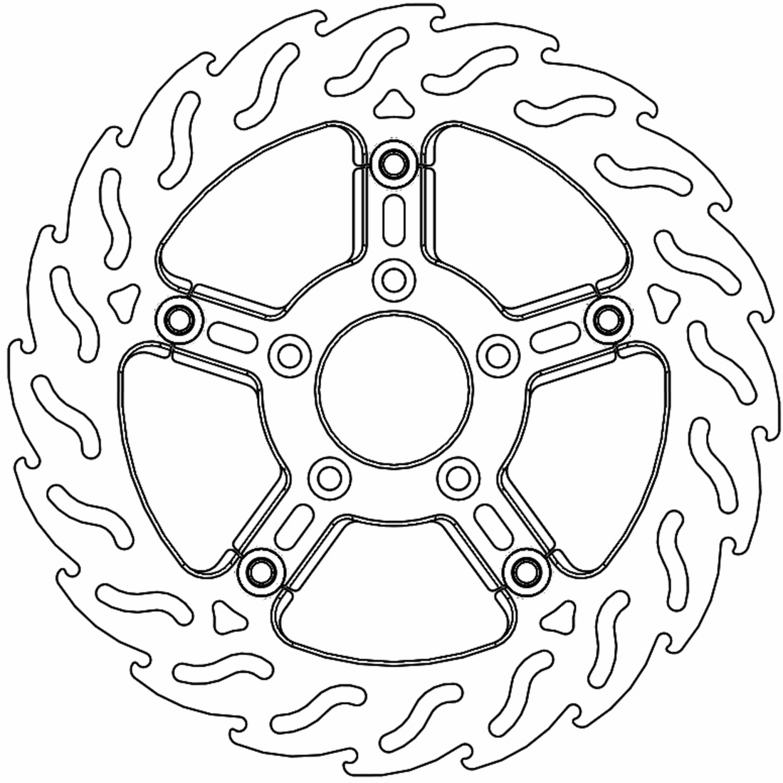 MOTO-MASTER Brake Rotor - Front Left - Flame 112309-PU