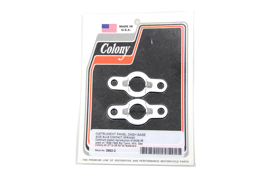 2862-2 - Instrument Panel Dash Base Side Bulb Contact Springs by Colony