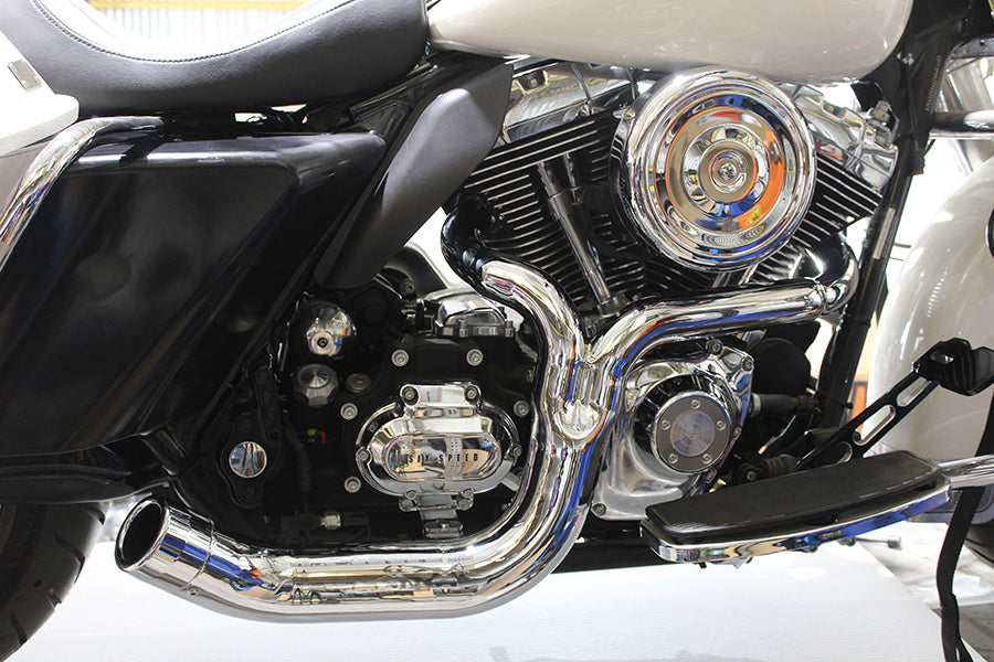 29-0032 - FLT 2:1 Lake Style Exhaust System Chrome by V-Twin