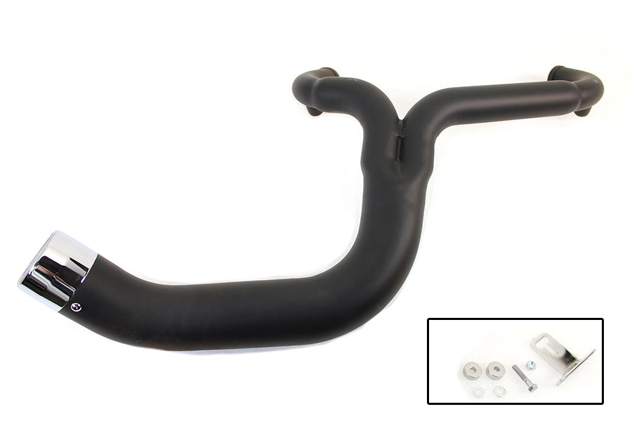 29-0033 - FLT 2:1 Lake Style Exhaust System Black by V-Twin