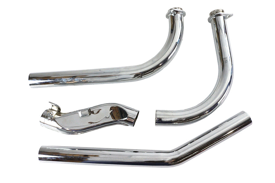 29-0037 - Shovelhead Upsweep Exhaust Header Set Chrome by V-Twin