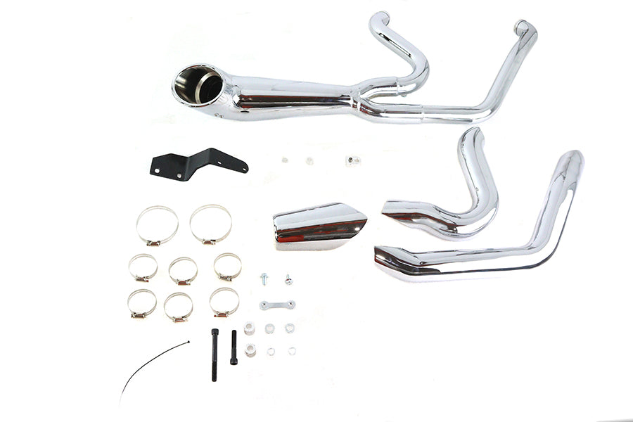 29-0058 - M8 2:1 Exhaust Header Set Chrome by V-Twin