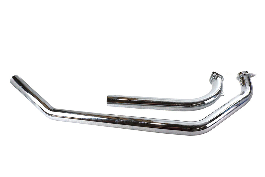 29-0076 - Shovelhead Upsweep Header Pipe Set Chrome by V-Twin