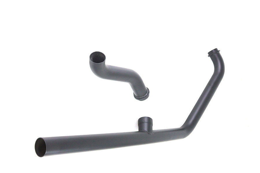 29-0147 - Kick or Electric Exhaust Header Kit Raw Steel by V-Twin