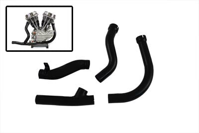 29-0178 - 2 into 1 Black Exhaust Pipe Header Set by V-Twin