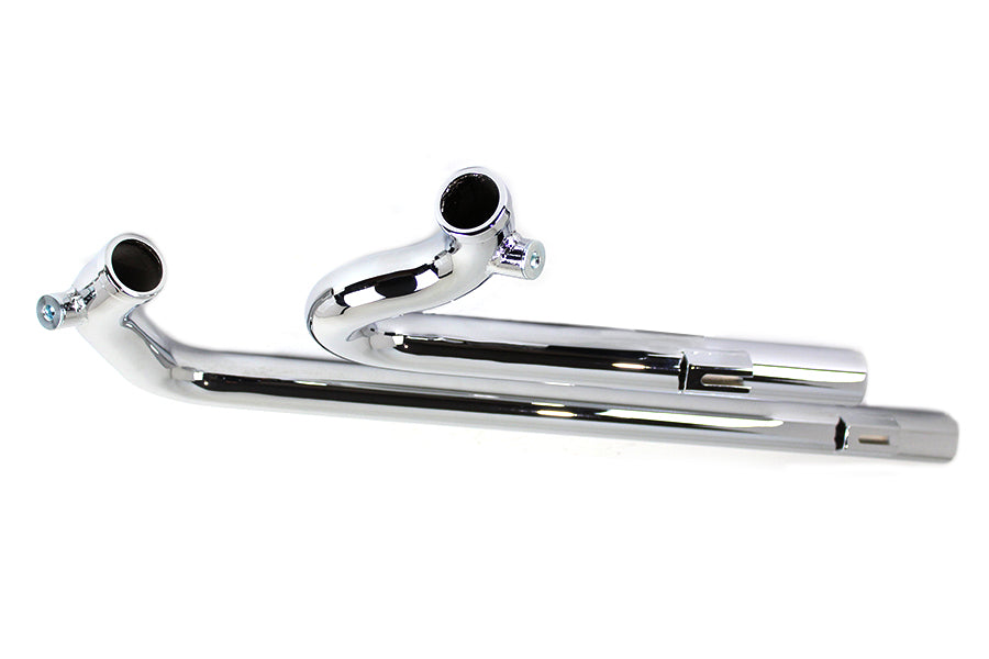 29-0210 - Exhaust Drag Pipe Set Chrome Shotgun Style by V-Twin