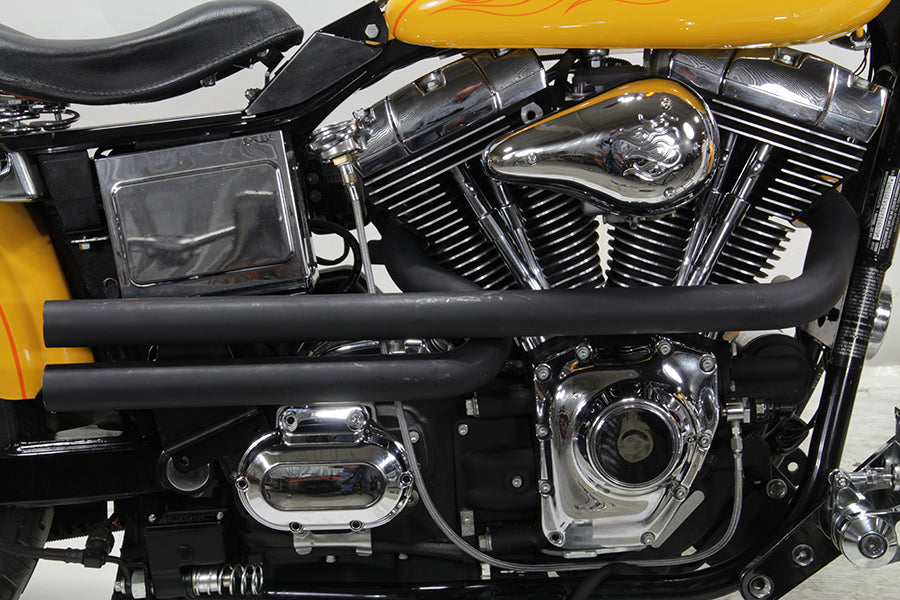 29-0211 - Exhaust Drag Pipe Set Black Shotgun Style by V-Twin