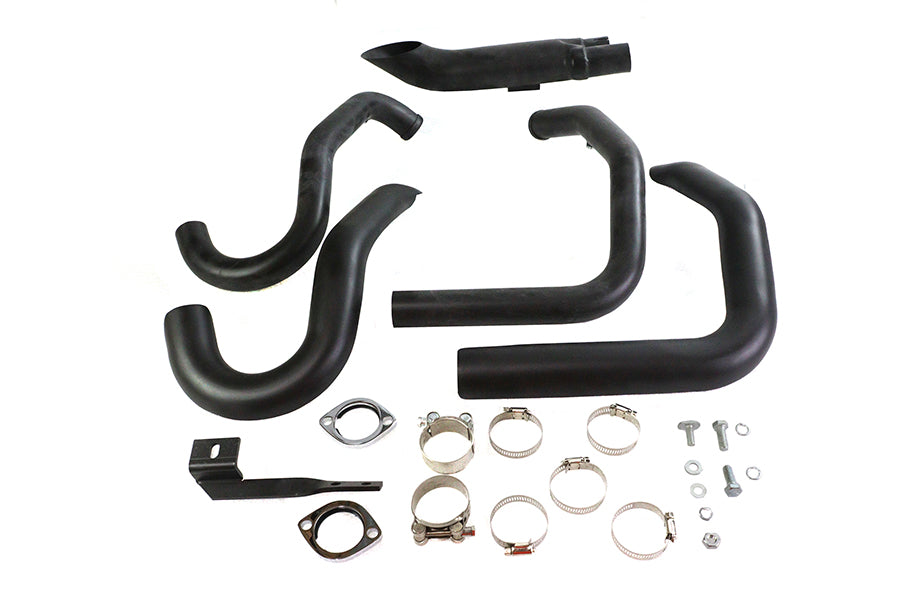 29-0933 - Wyatt Gatling 2 into 1 Exhaust Header Set Black by V-Twin
