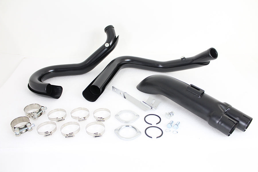 29-0937 - Wyatt Gatling 1-3/4  2 into 1 Exhaust Header Set Black by V-Twin