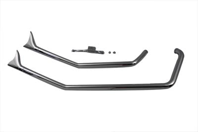 29-1131 - Exhaust Drag Pipes Fishtail Chrome by Paughco