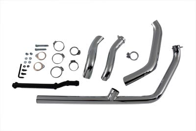 29-1160 - Chrome 2 into 1 Exhaust Header Pipe Kit by V-Twin
