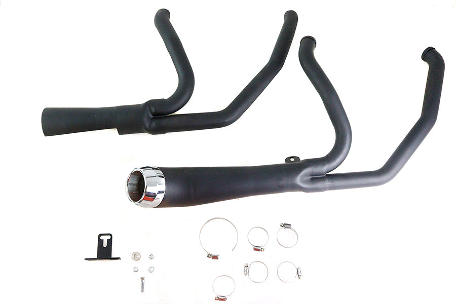 29-2108 - Cyclone 1-3/4 inch 2 into 1 Exhaust Header Set Black by V-Twin