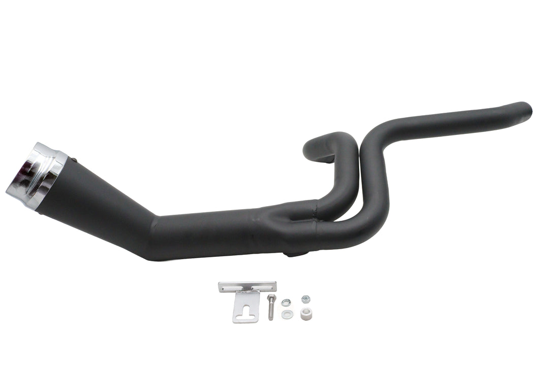 29-2112 - Cyclone 1-3/4 inch 2 into 1 Exhaust Header Set Black by V-Twin