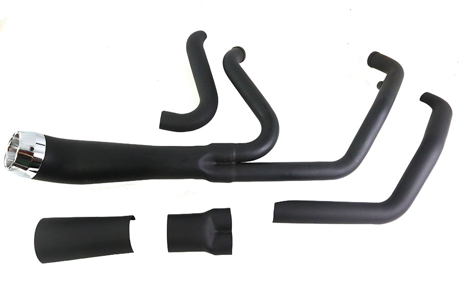 29-2114 - Cyclone 1-3/4 inch 2 into 1 Exhaust Header Set Black by V-Twin