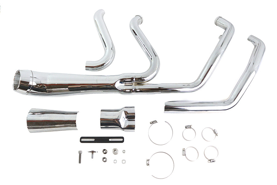 29-2116 - Cyclone 1-3/4 inch 2 into 1 Exhaust Header Set Chrome by V-Twin
