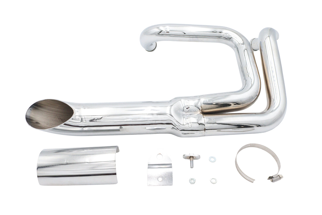 29-8280 - Wyatt Gatling Lake Style Exhaust System Chrome by V-Twin