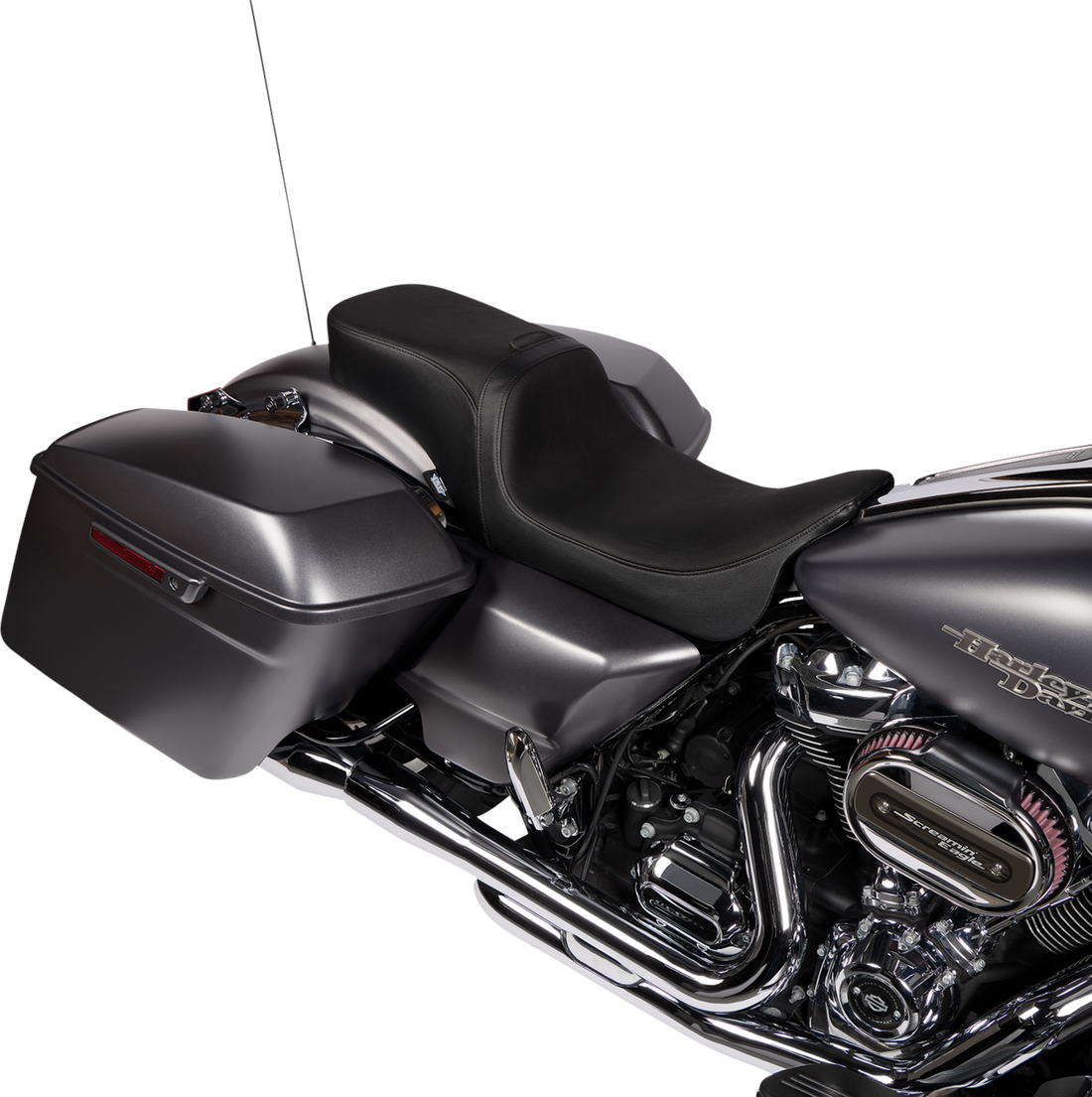 DRAG SPECIALTIES SEATS Predator 2-Up Seat - Vinyl - Smooth - w/o Backrest - FLH/FLTR '08-'24 0801-1499