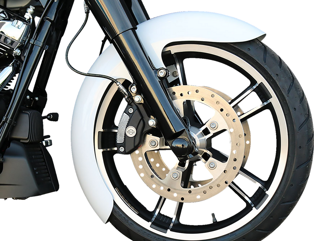 PAUL YAFFE BAGGER NATION Thicky Front Fender - OEM - 16"-19" Wheel - With Satin Adapters - Touring/Trike THICKY-OEM-14L-S