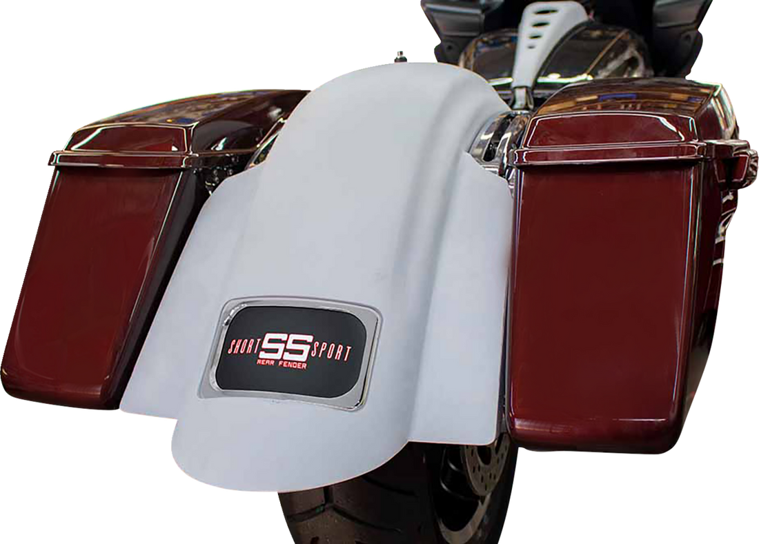 PAUL YAFFE BAGGER NATION Short Sport Rear Fender - With Black Plate Frame - Touring PYO:RF-SS-B