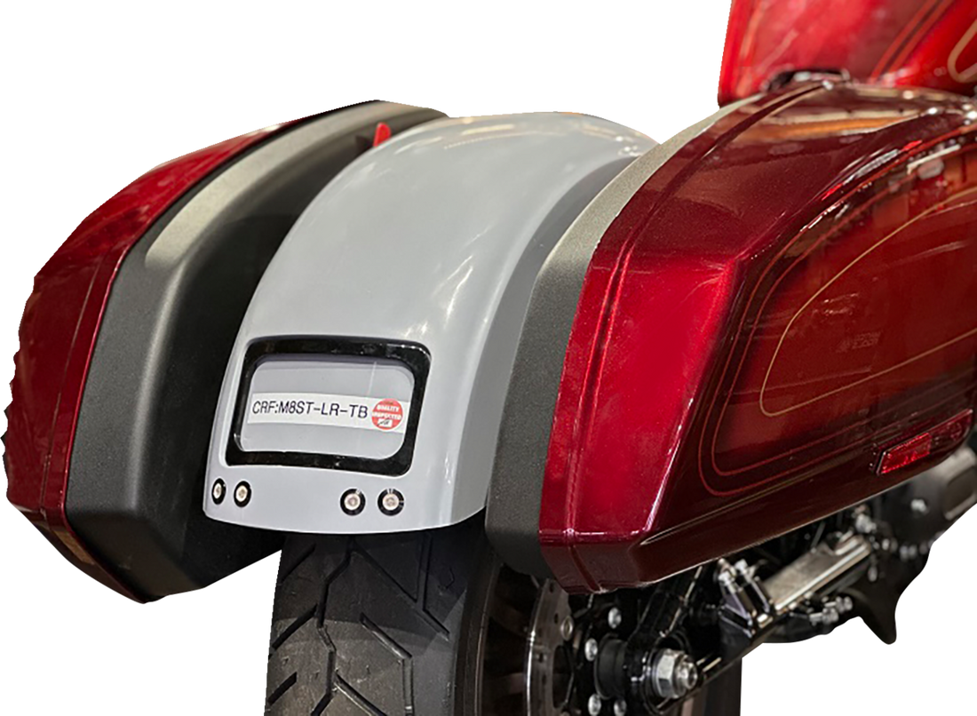 PAUL YAFFE BAGGER NATION The Fix Rear Fender - Black Frame Plate - Thunder Bolts - M8 Softail® CRF-M8ST-LR-TB-B