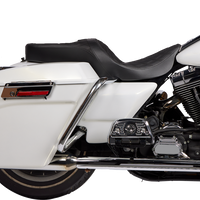 DRAG SPECIALTIES SEATS Freedom Seat - Vinyl - Double Diamond Black Stitch - FLH '97-'07 08011504-4676B