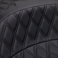 DRAG SPECIALTIES SEATS Freedom Seat - Vinyl - Double Diamond Black Stitch - FLH '97-'07 08011504-4676B