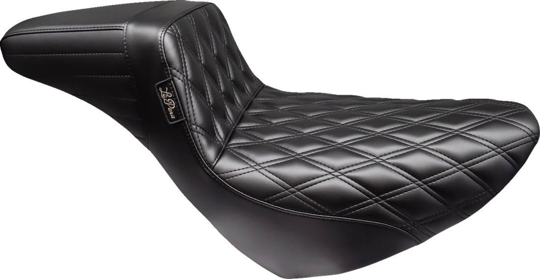 LE PERA Kickflip Daddy Long Legs Low Rider Seat - Double Diamond - Black - FL/FX '18-'24 LYR-590DLDD