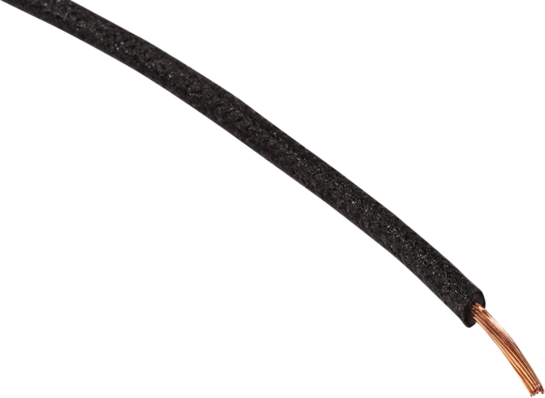 NAMZ 25' Cloth-Braided Wire Spool - 16 Gauge - Black NCBW-0