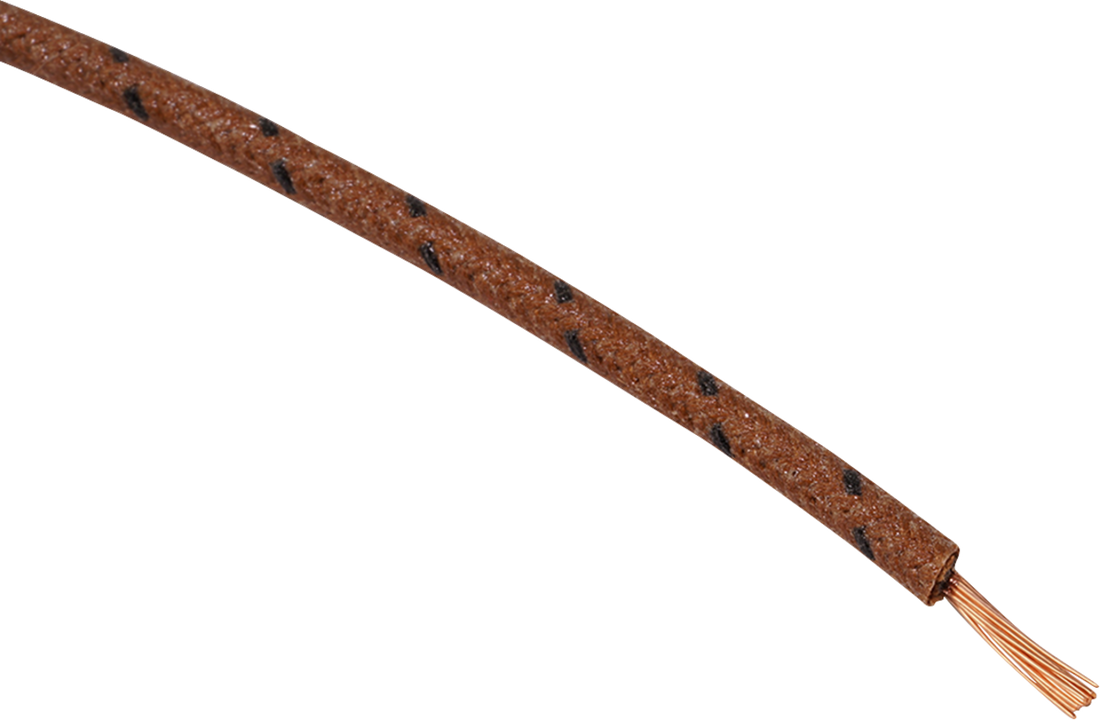 NAMZ 25' Cloth-Braided Wire Spool - 16 Gauge - Brown/Black NCBW-10