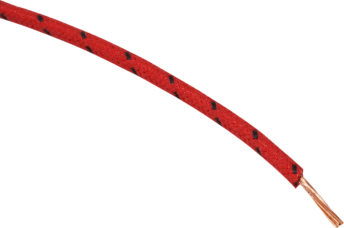 NAMZ 25' Cloth-Braided Wire Spool - 16 Gauge - Red/Black NCBW-20