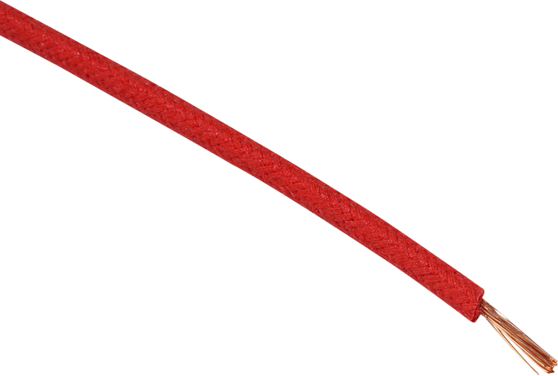 NAMZ 25' Cloth-Braided Wire Spool - 16 Gauge - Red NCBW-2