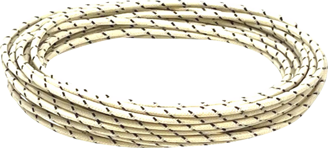 NAMZ 25' Cloth-Braided Wire Spool - 16 Gauge - White/Black NCBW-90