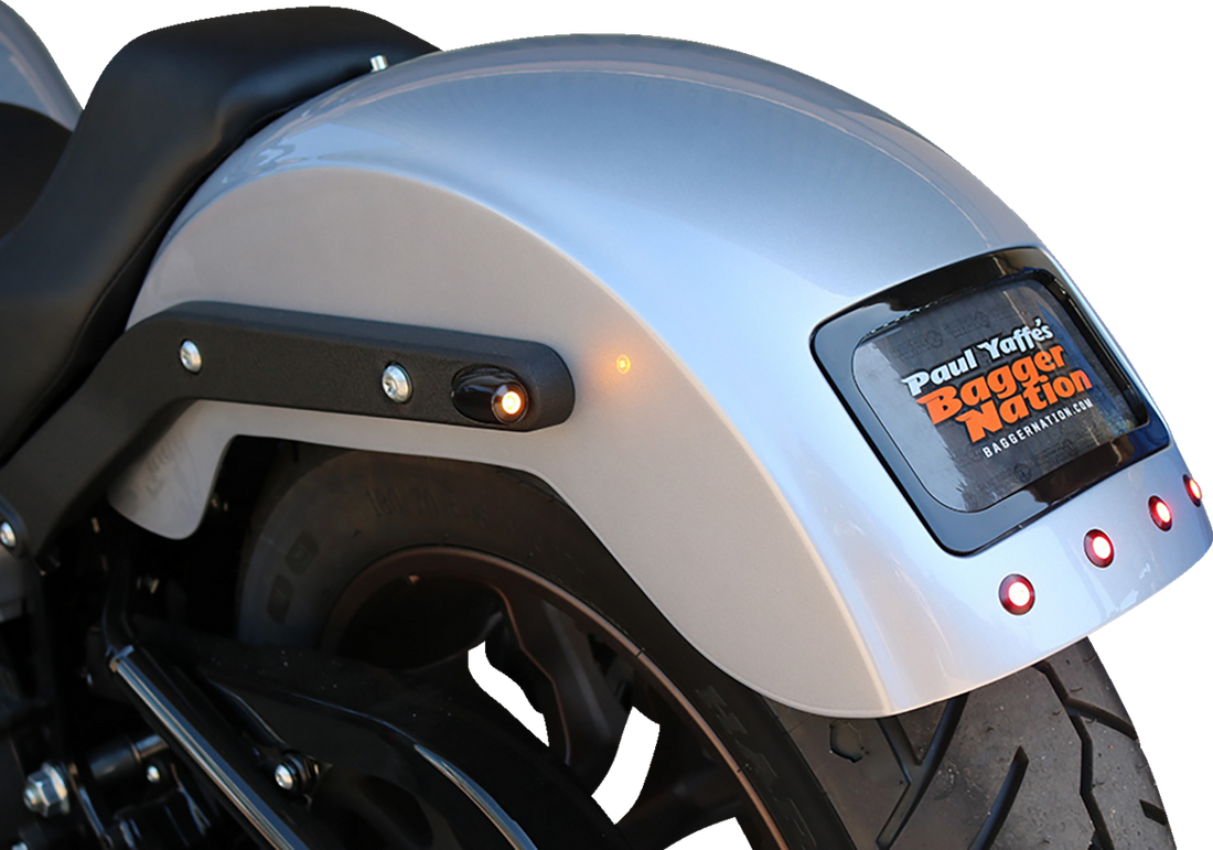 PAUL YAFFE BAGGER NATION The Fix Rear Fender - Black Frame Plate - M8 Softail? CRF-M8ST-LR-B